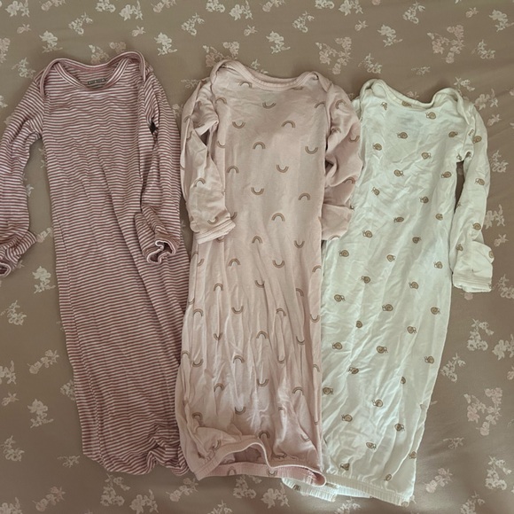 Set of Three Baby Sleepers in Pink and White - Picture 1 of 3